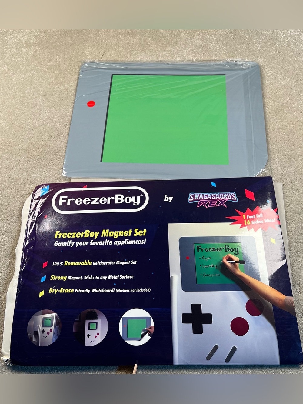 FreezerBoy Dry Erase Refrigerator Magnet Set Video Game Image New